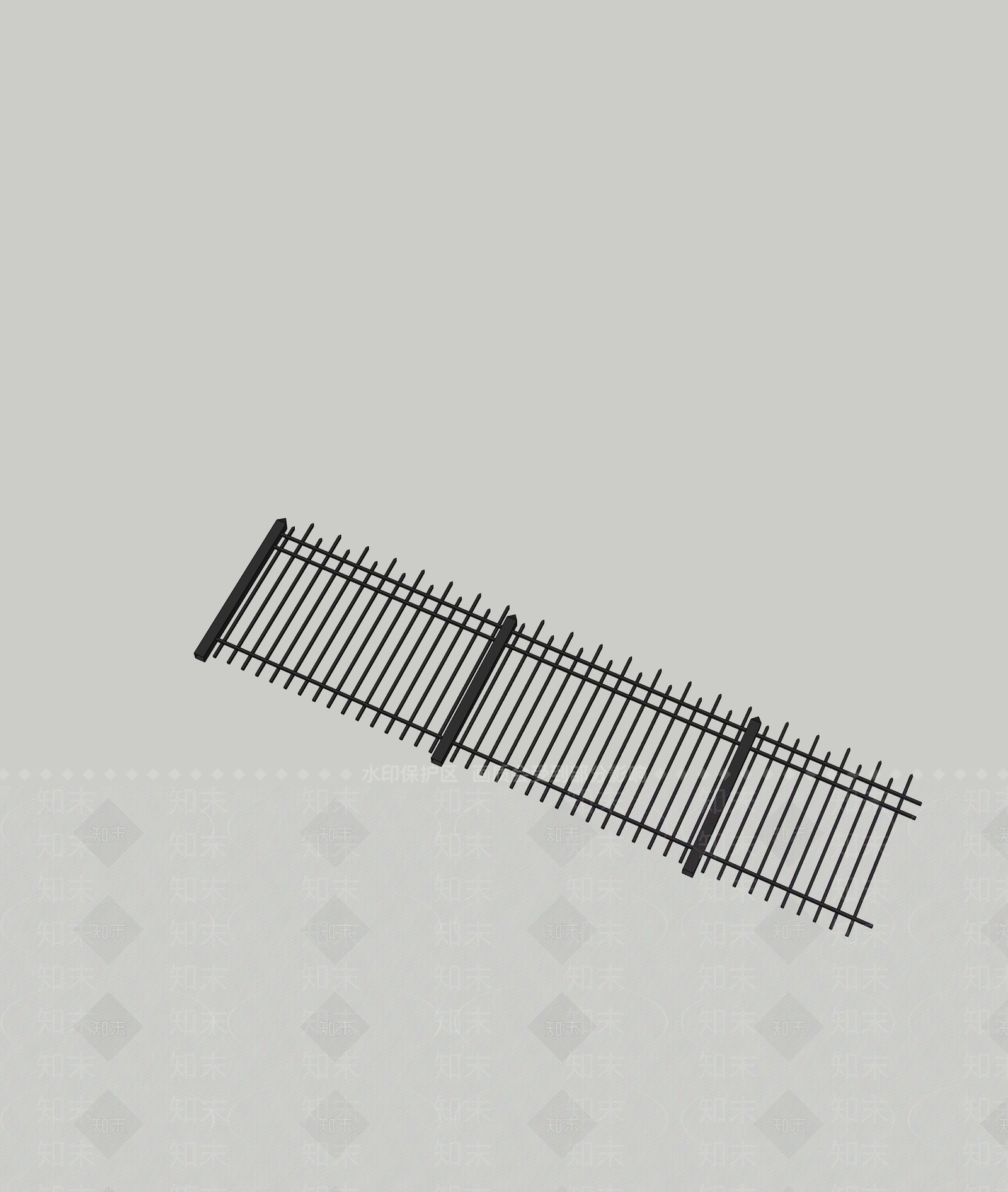 现代围栏护栏SU模型下载【ID:1193157902】