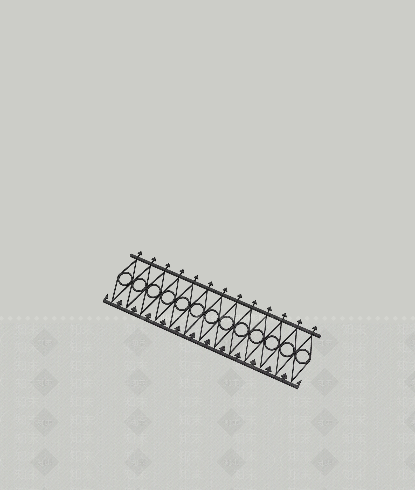 现代围栏护栏SU模型下载【ID:1193157927】