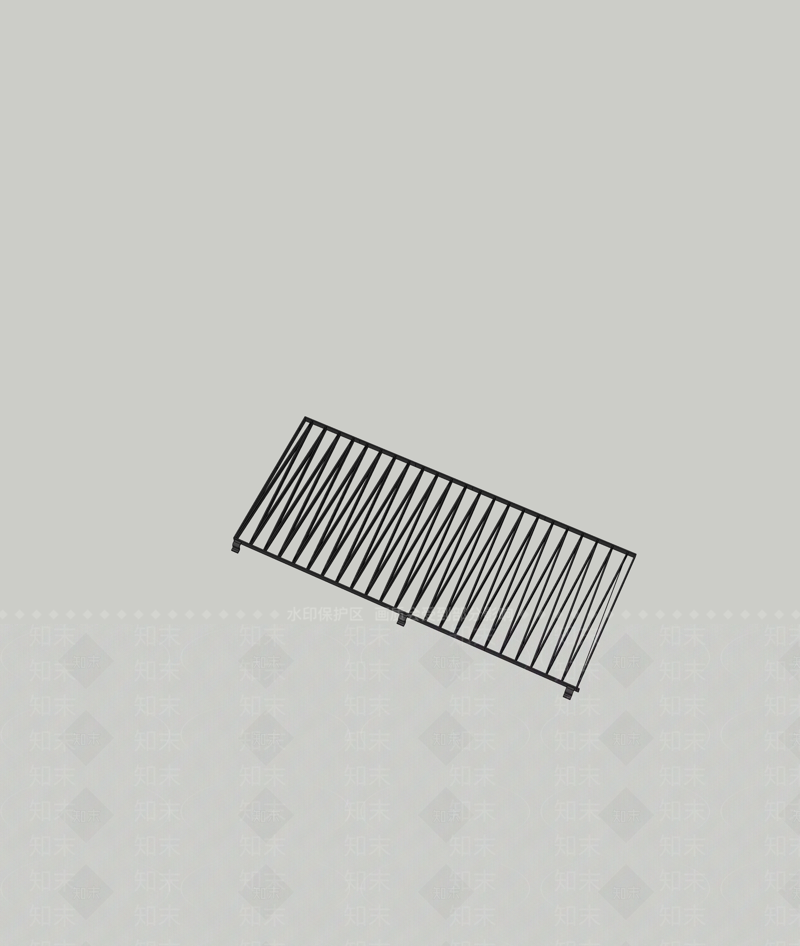 现代围栏护栏SU模型下载【ID:1193158173】