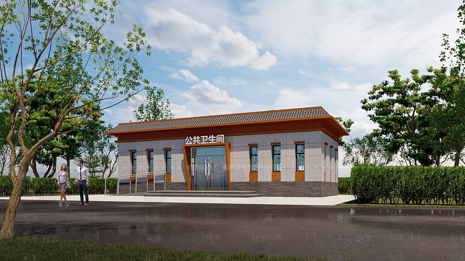 新中式中式小公建SU模型下载【ID:1193159018】