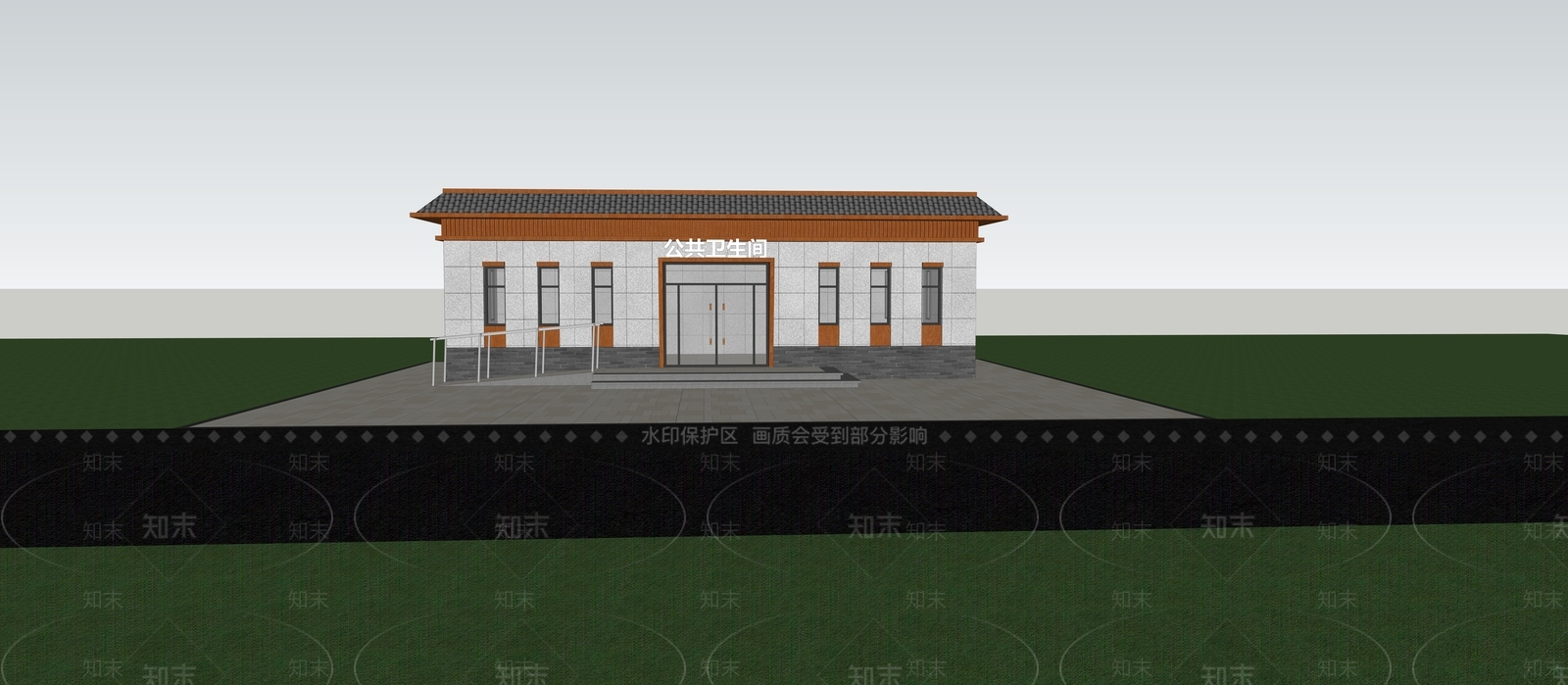 新中式中式小公建SU模型下载【ID:1193159018】