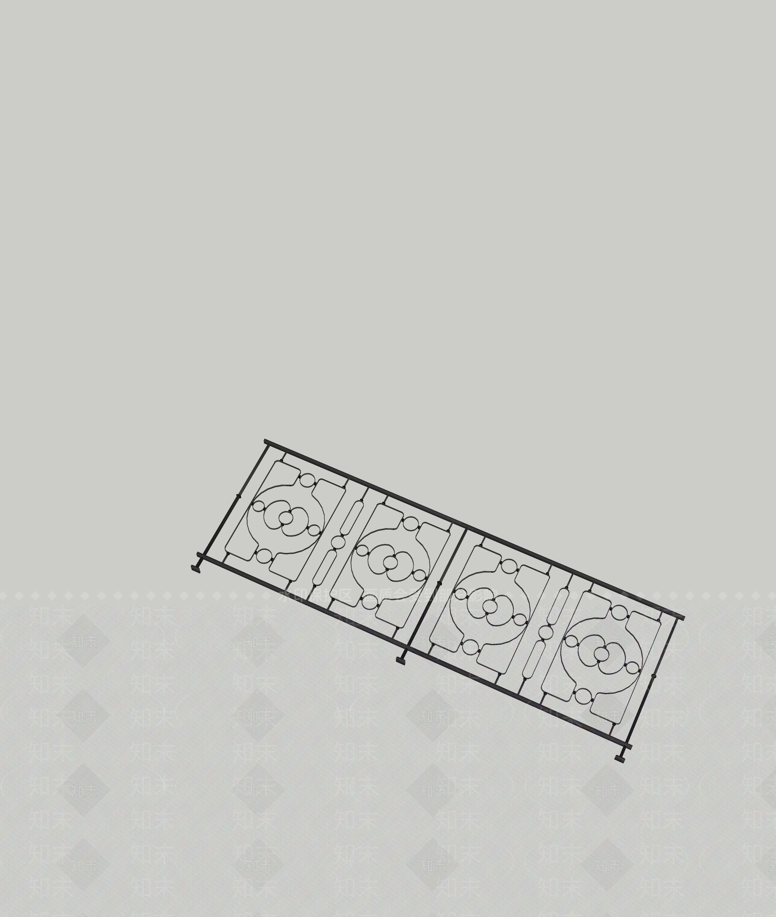 现代围栏护栏SU模型下载【ID:1193158961】