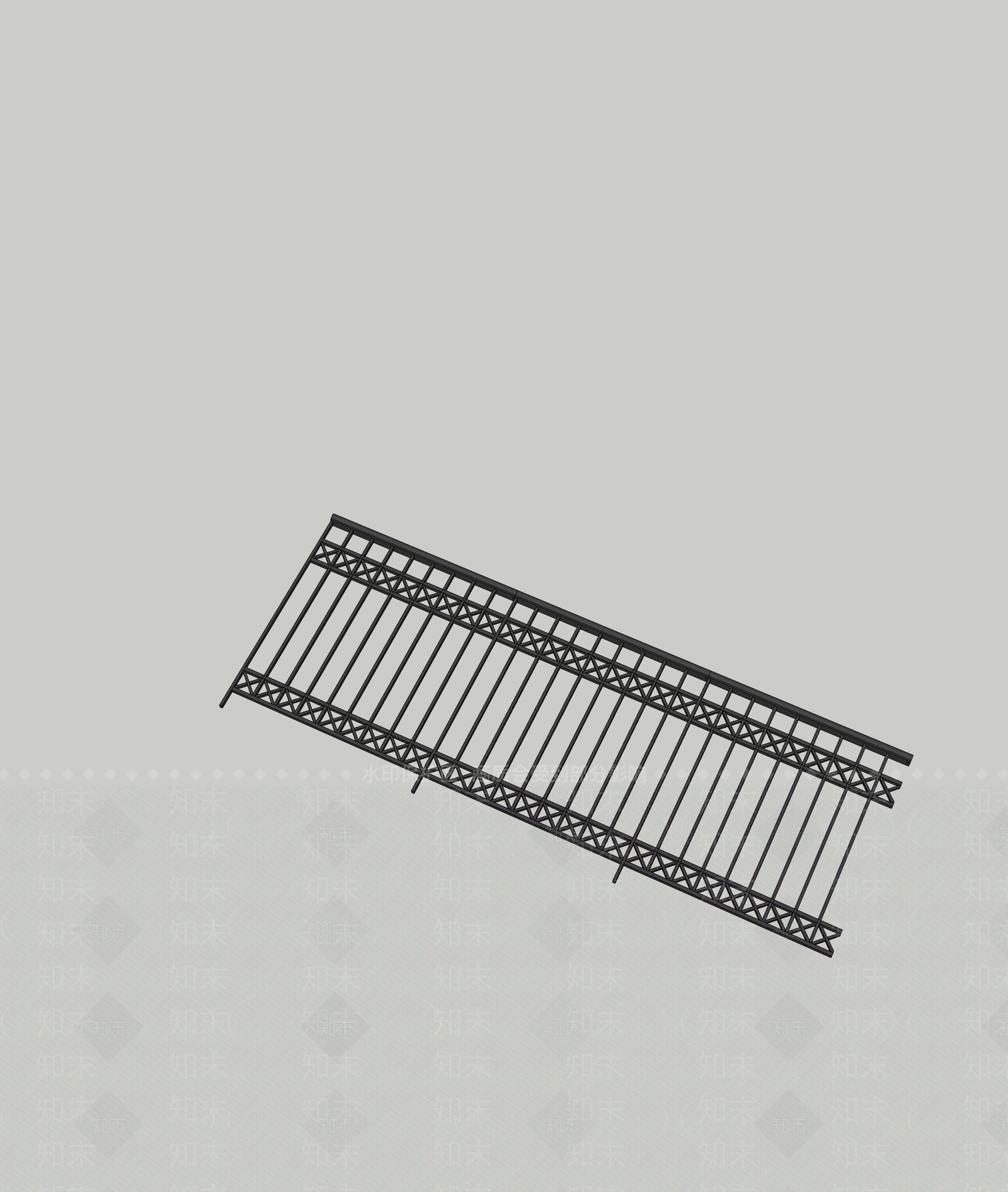 现代围栏护栏SU模型下载【ID:1193160333】