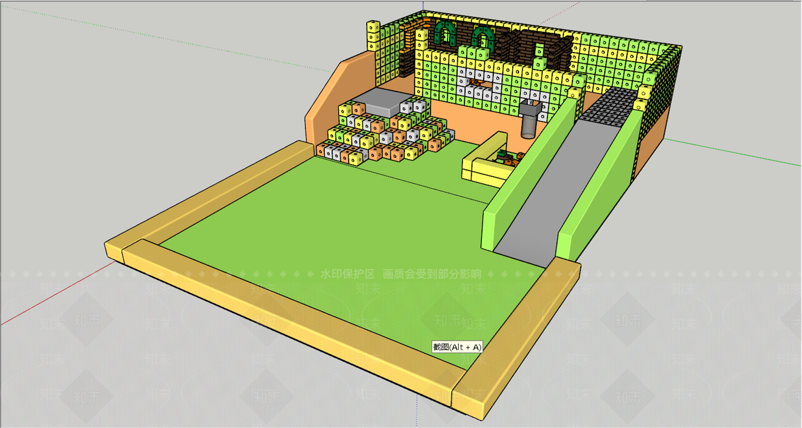 现代儿童活动空间SU模型下载【ID:1193161418】