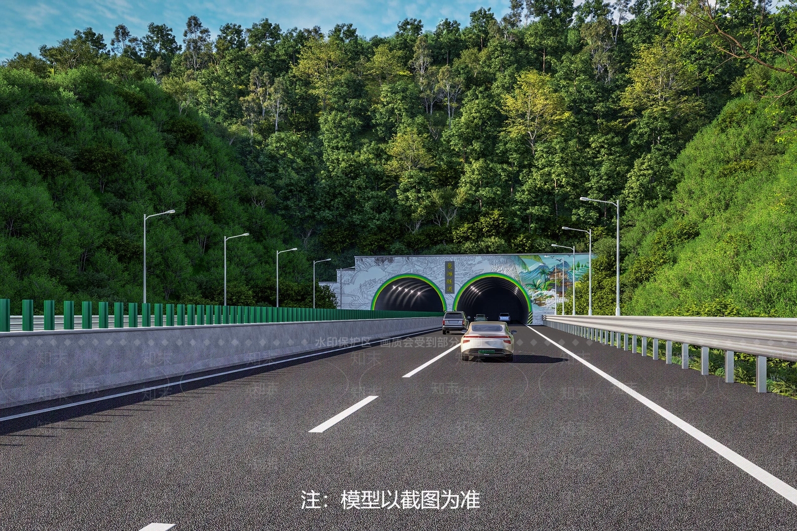现代极简道路SU模型下载【ID:1193163252】