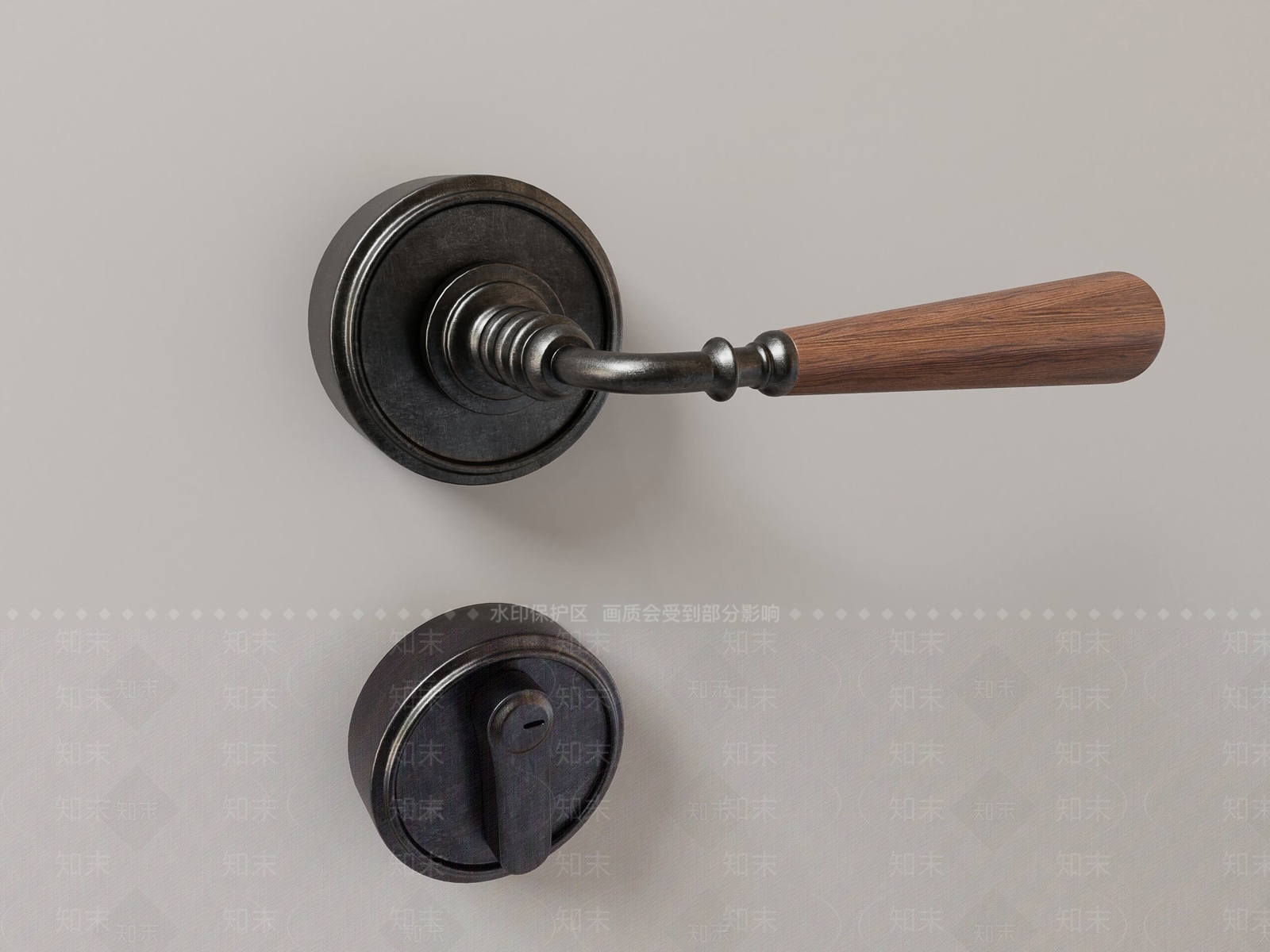 复古门把手SU模型下载【ID:1193166169】