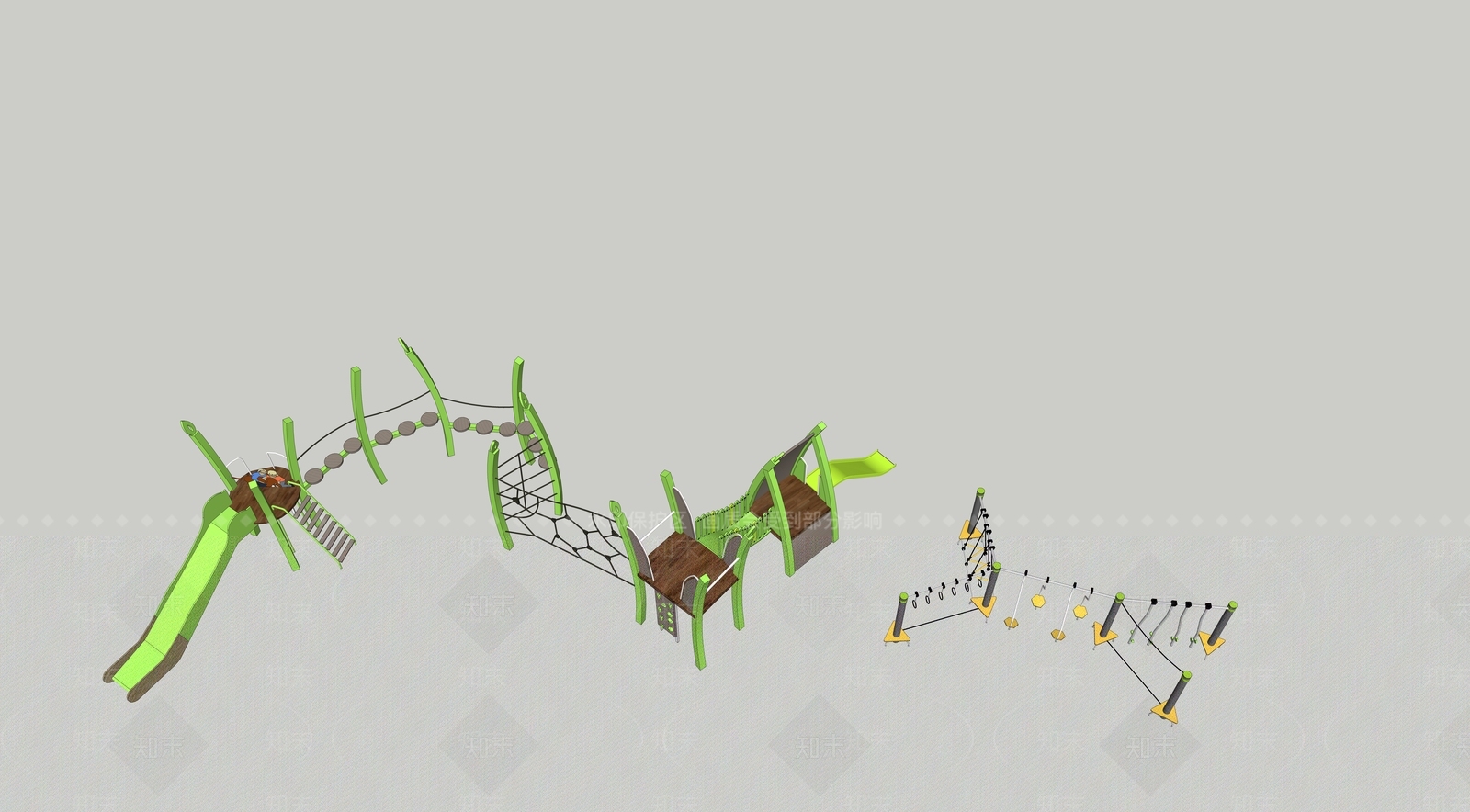 现代儿童游乐区SU模型下载【ID:1193167124】