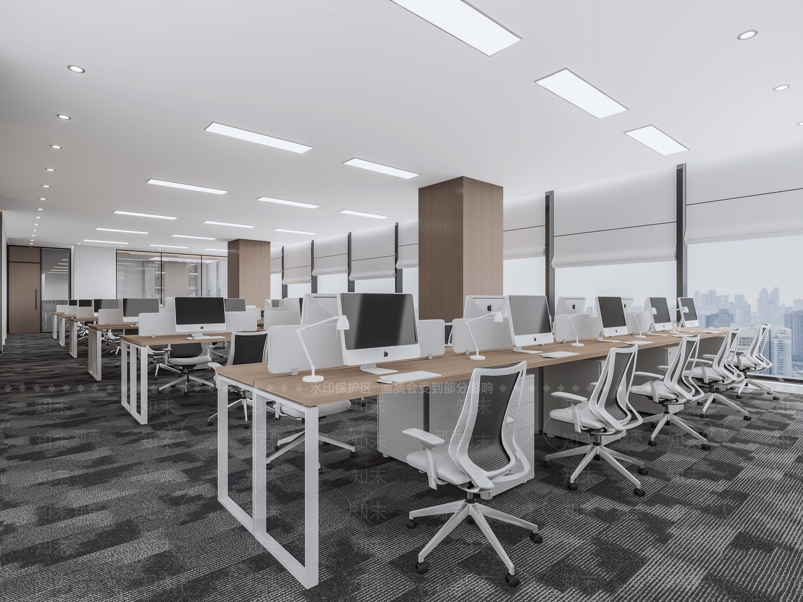 现代办公大厅3D模型下载【ID:1193170884】