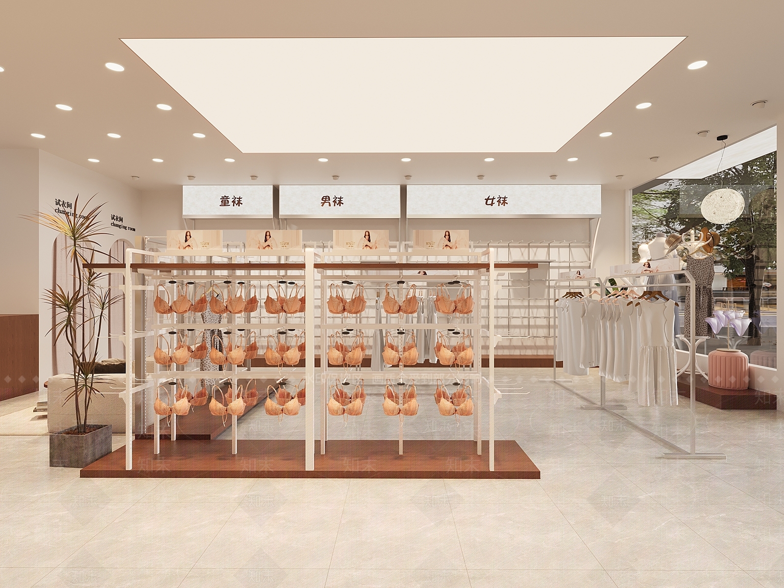 简约中古服装店3D模型下载【ID:1193170665】
