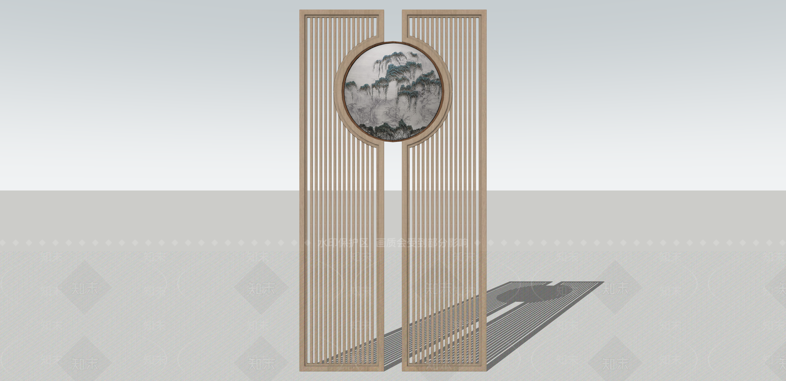 新中式隔断SU模型下载【ID:1193170765】