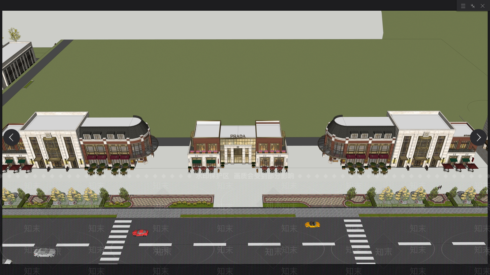 现代简欧售楼处建筑SU模型下载【ID:1193174768】