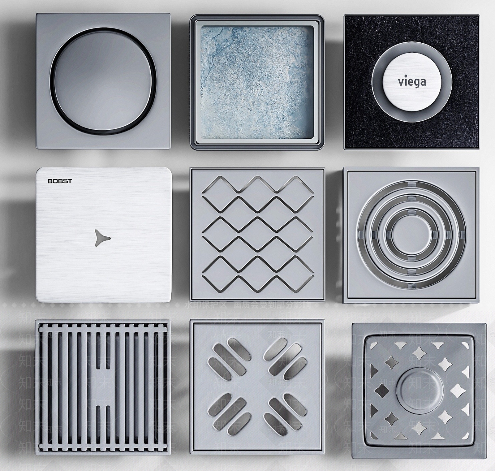 现代下水口下水道井盖3D模型下载【ID:1193183088】