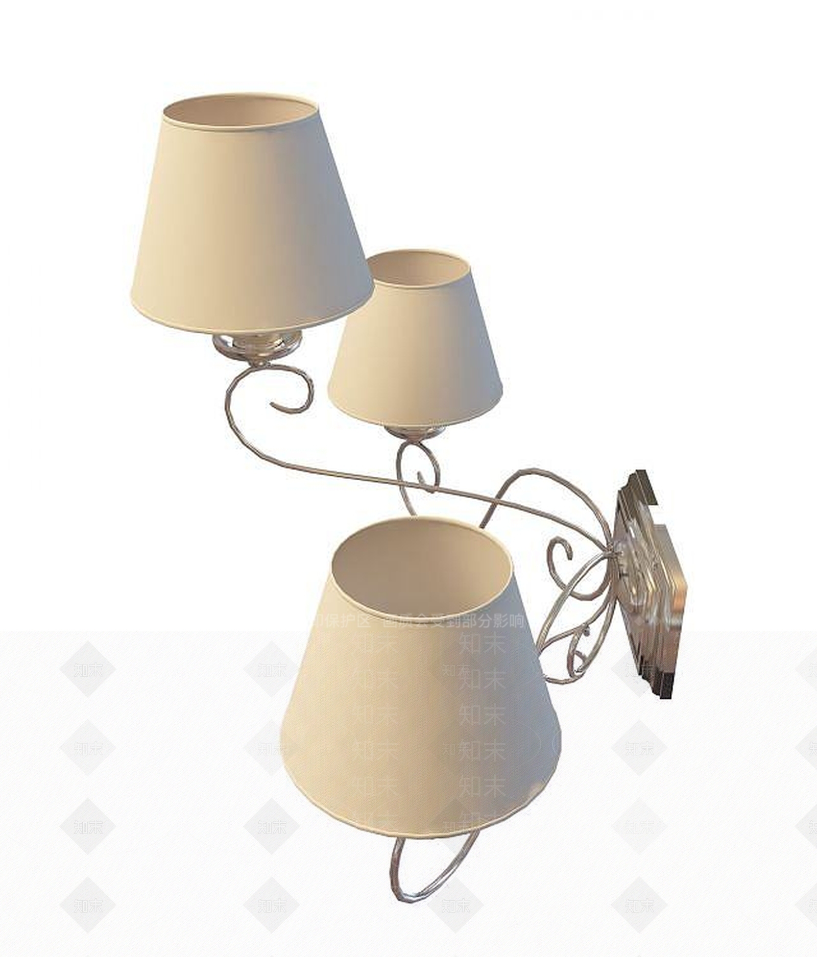 现代酒店壁灯3D模型下载【ID:1193184370】
