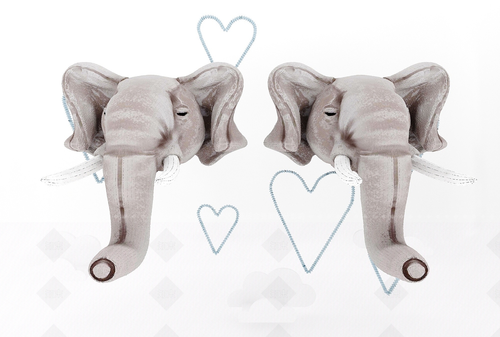 现代风格墙面装饰品3D模型下载【ID:1193184436】