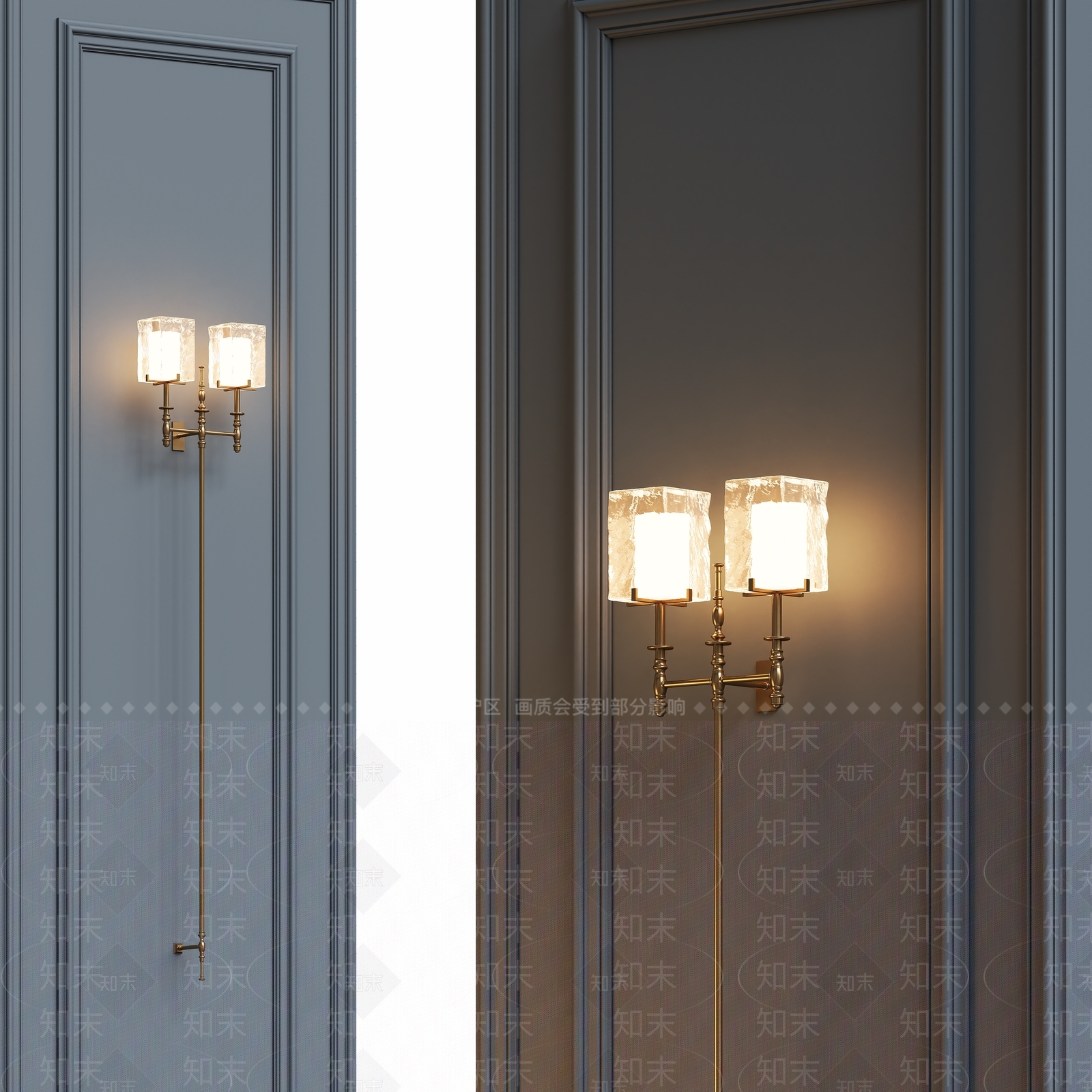 现代复古壁灯3D模型下载【ID:1193198861】