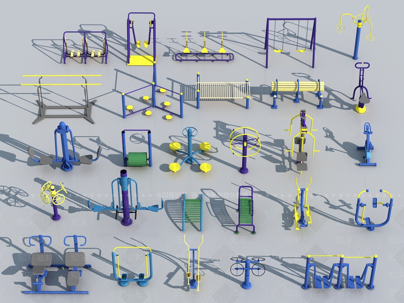 健身器材SU模型下载【ID:1193201243】