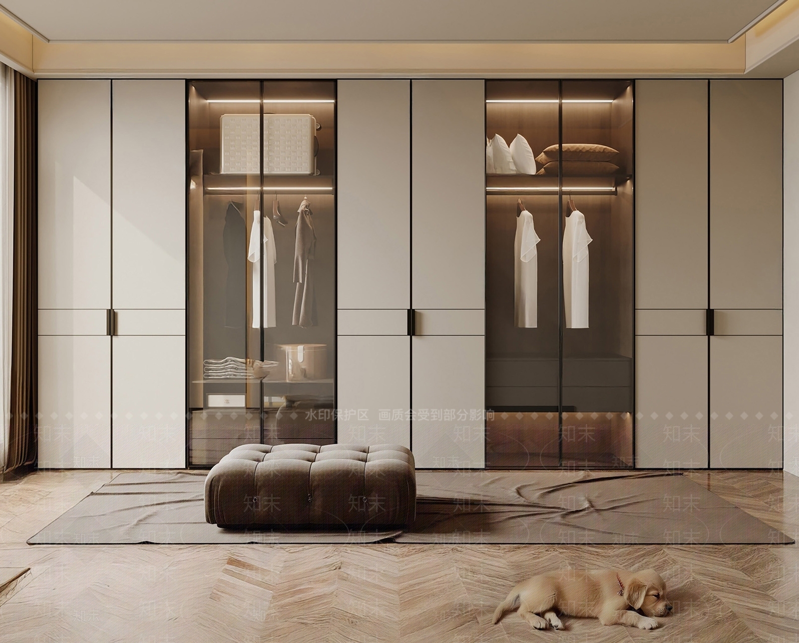 现代意式衣柜SU模型下载【ID:1193201930】