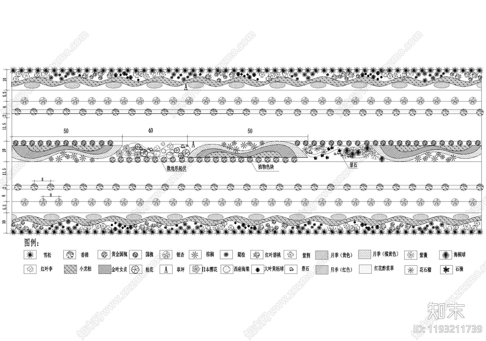 道路绿化施工图下载【ID:1193211739】