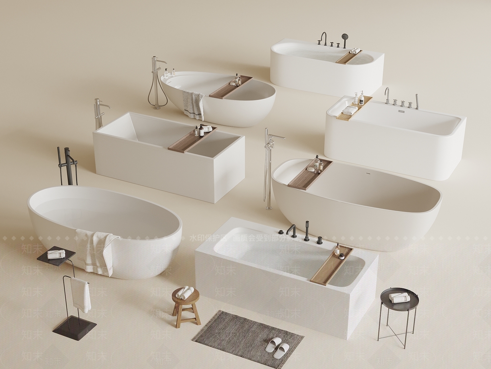 浴缸3D模型下载【ID:1193212892】