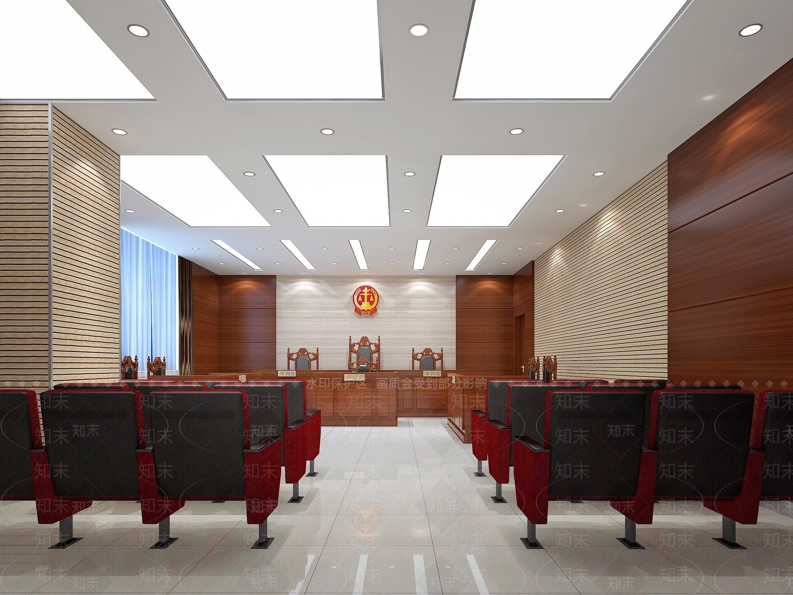 现代法院法庭3D模型下载【ID:1193221957】