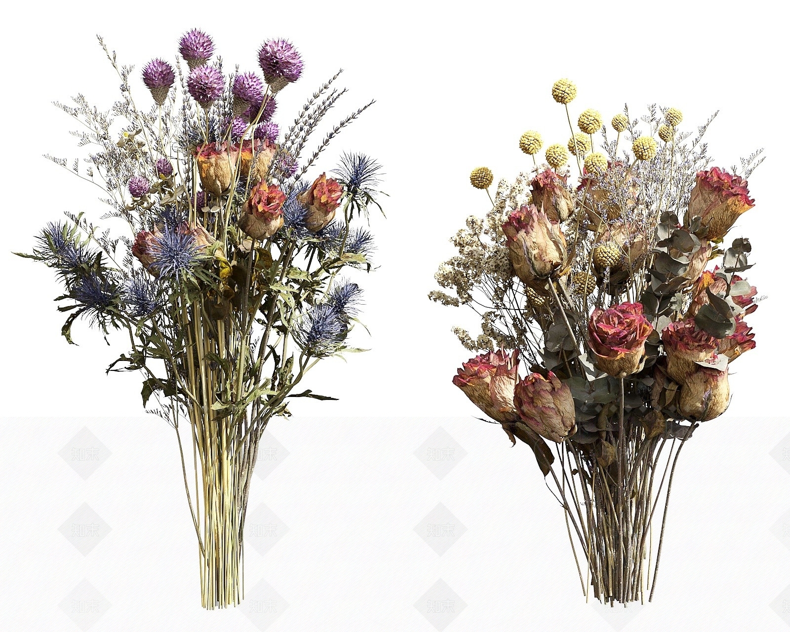 现代花瓶花草花卉干花干枝合集3D模型下载【ID:1193222613】