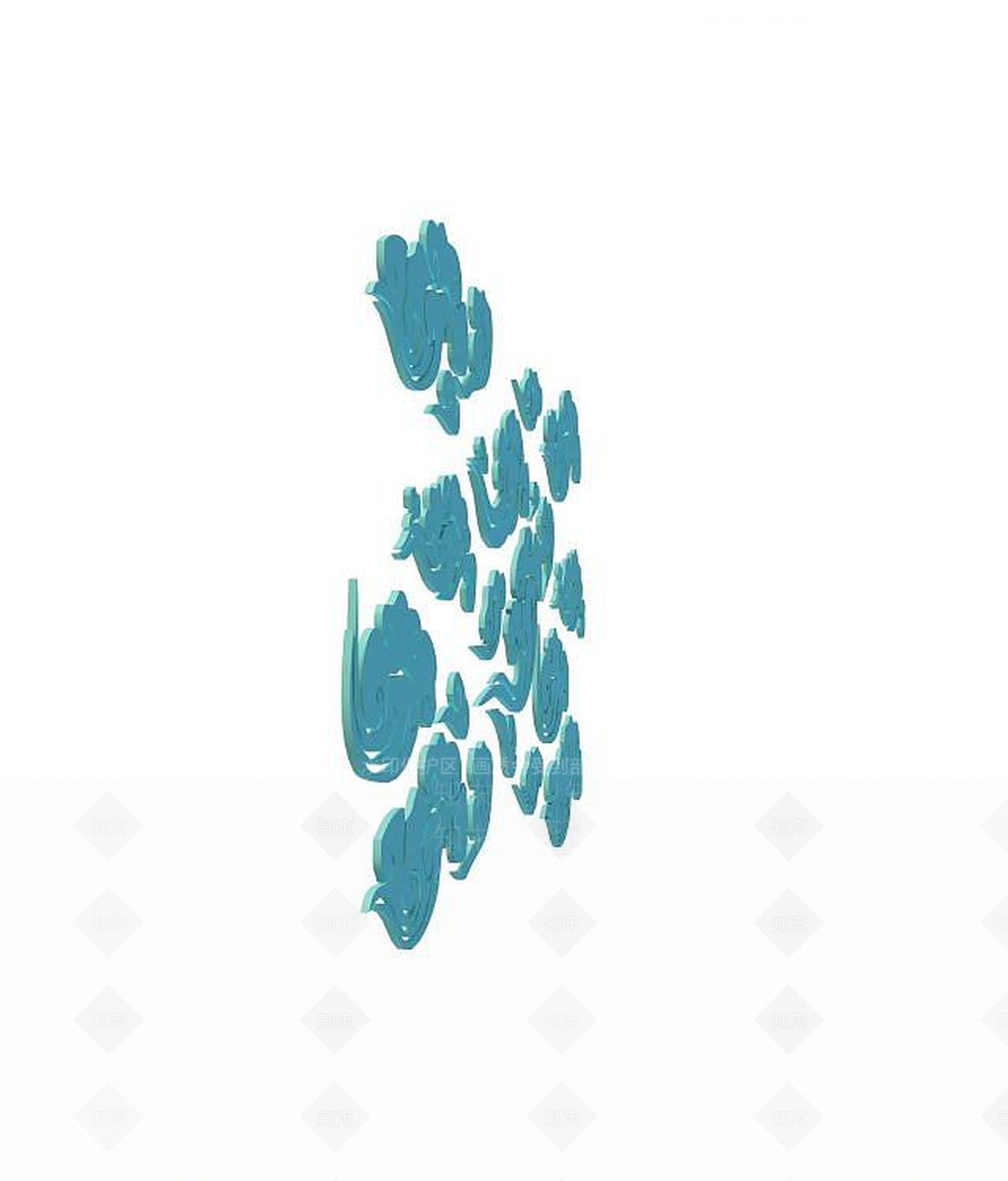 现代云图案花纹3D模型下载【ID:1193222924】