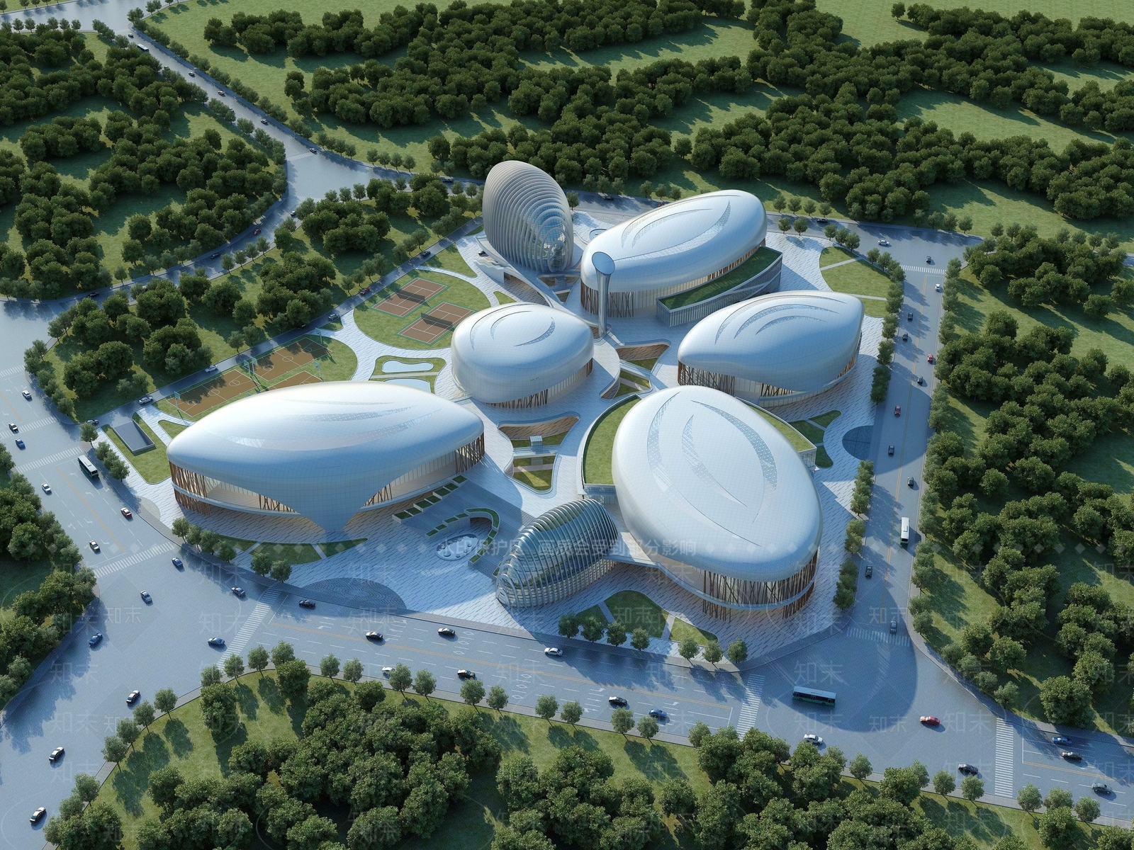 现代体育公园3D模型下载【ID:1193223255】