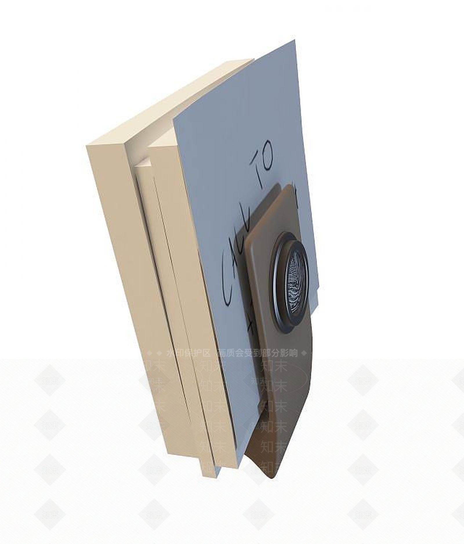 现代便利贴3D模型下载【ID:1193223472】