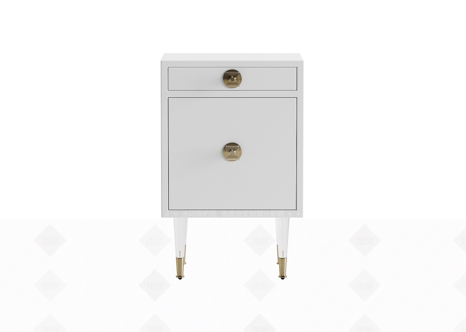 现代床头柜3D模型下载【ID:1193223839】