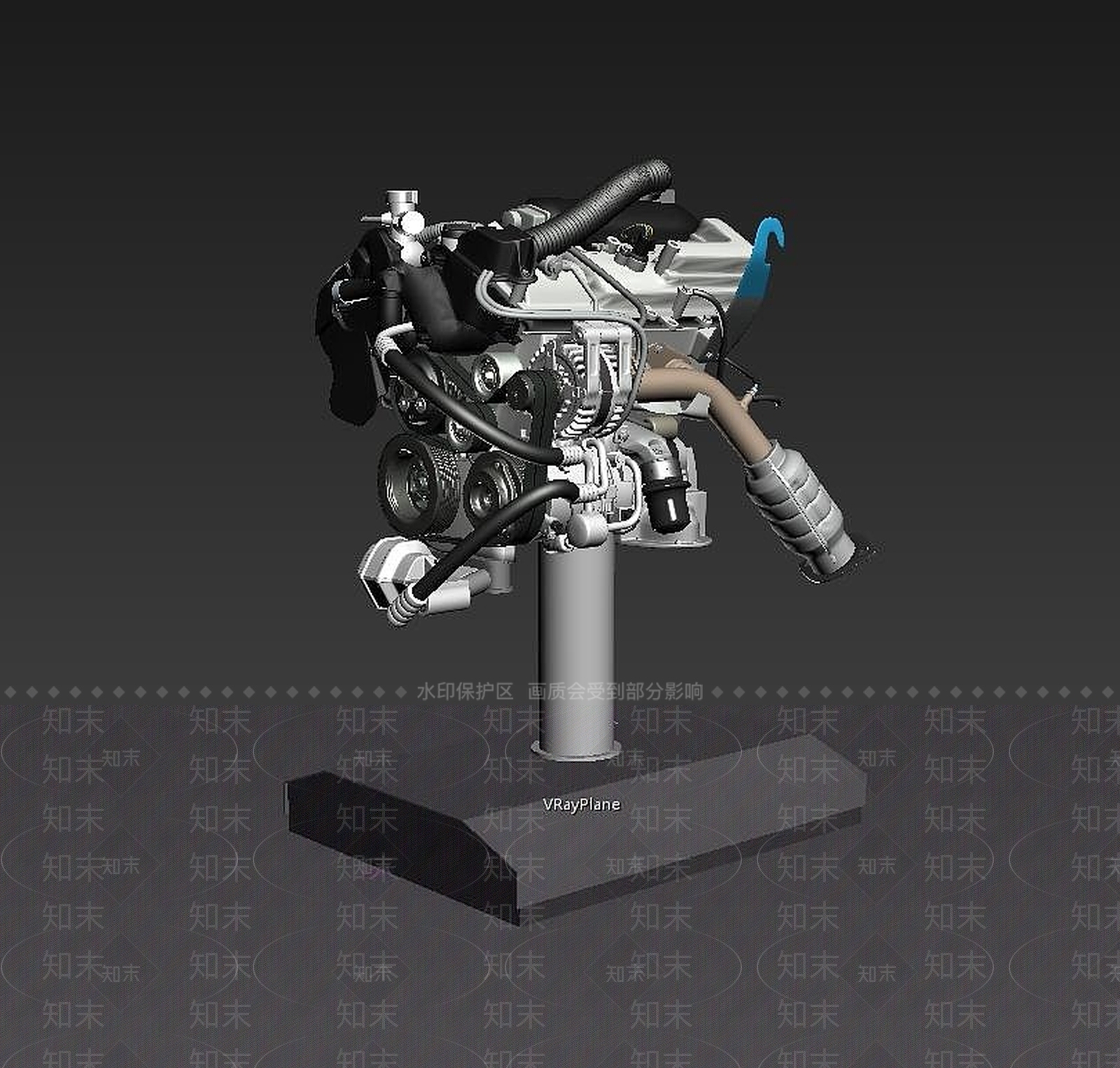 现代汽车发动机3D模型下载【ID:1193224731】