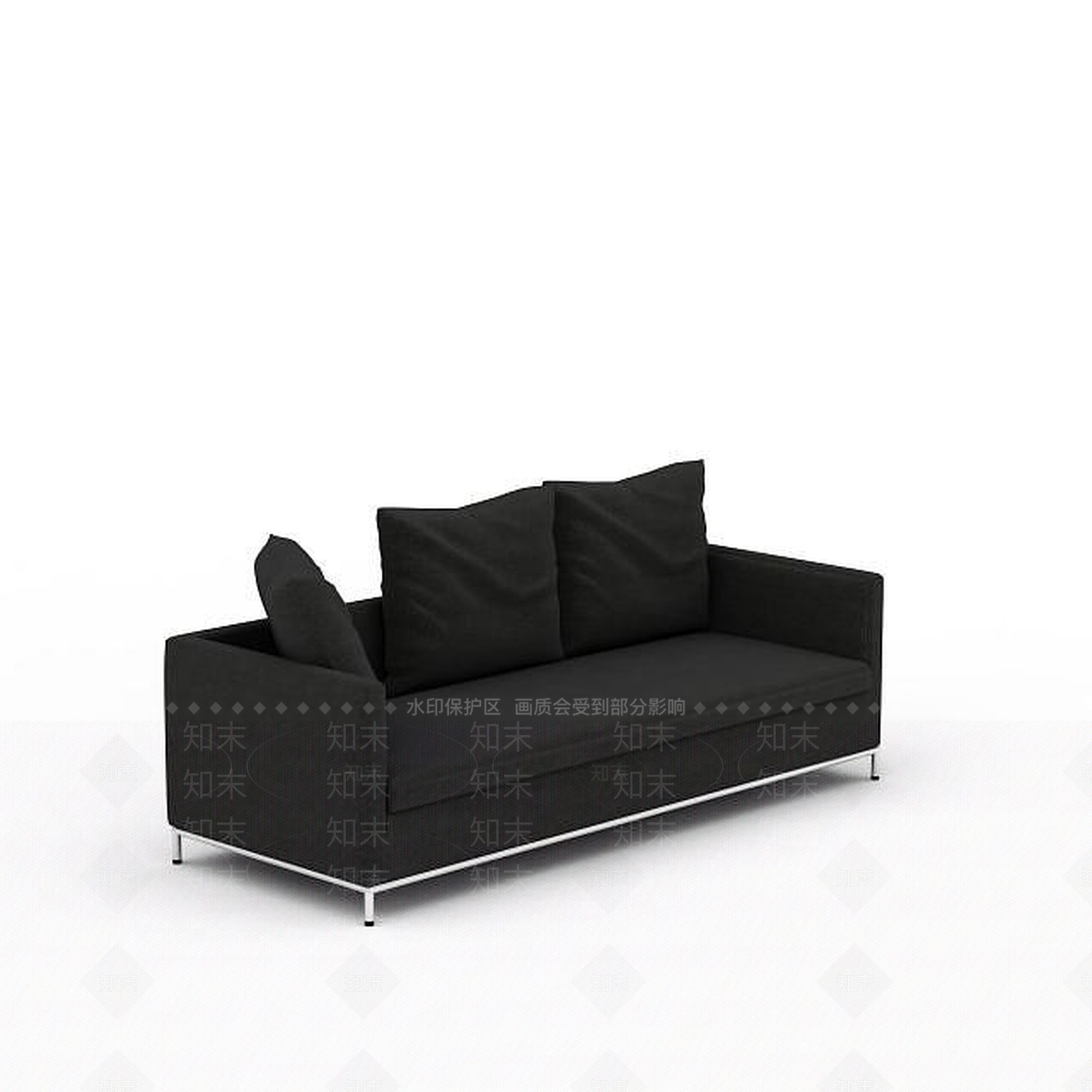 现代双人沙发3D模型下载【ID:1193227297】