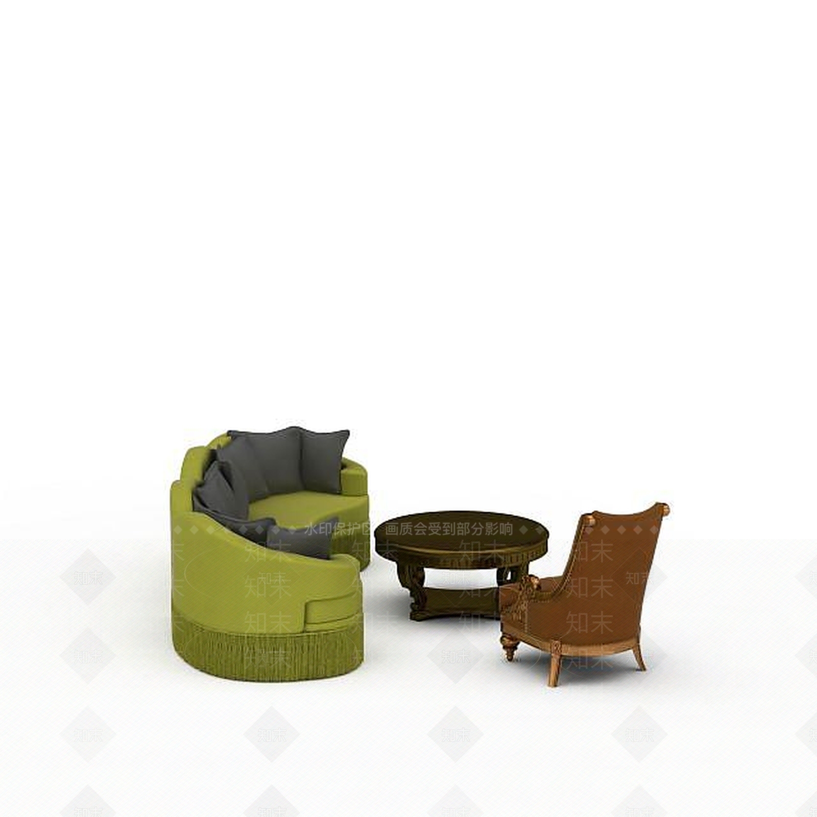 现代双人沙发3D模型下载【ID:1199195525】