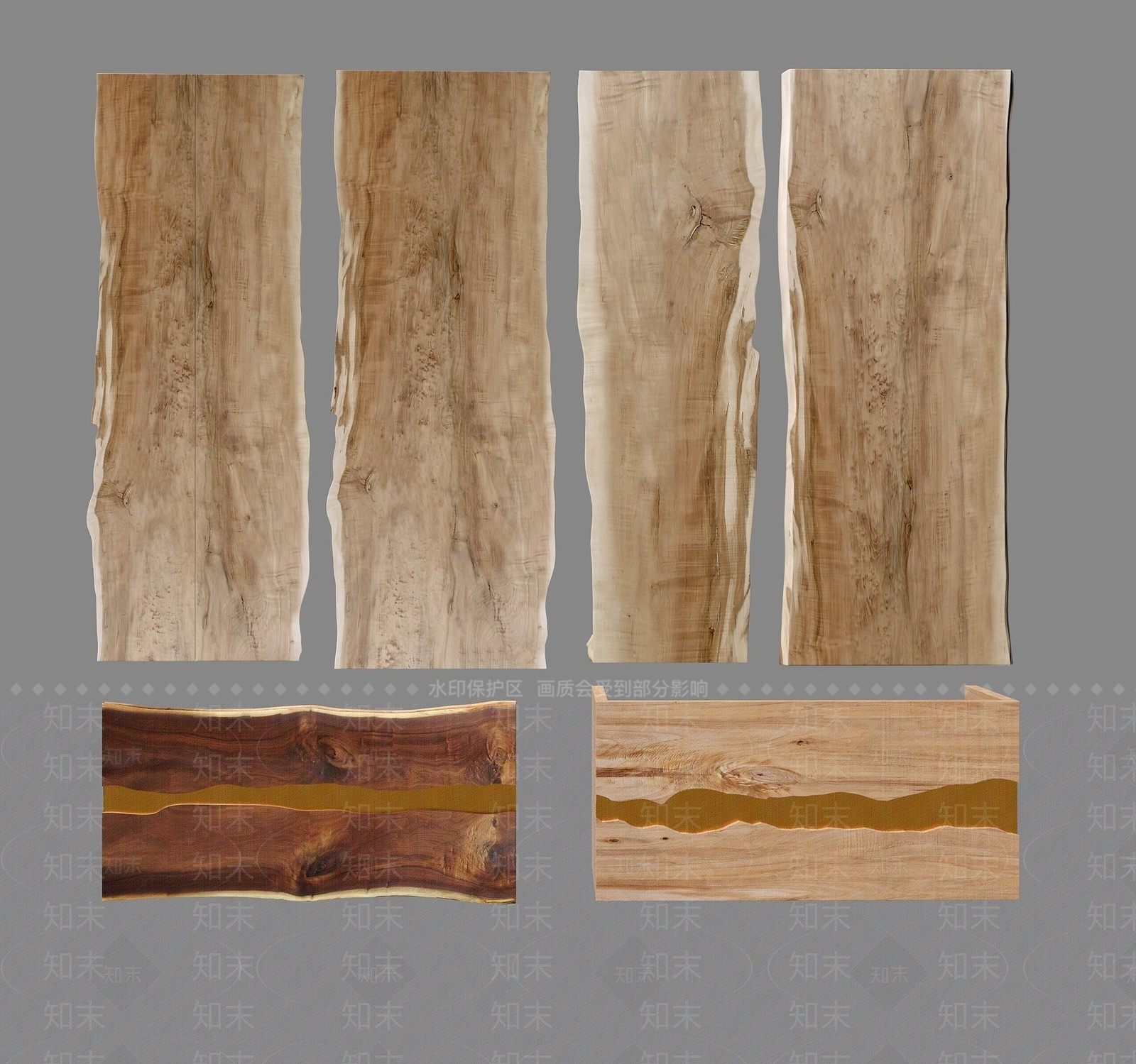 现代木头台面3D模型下载【ID:1193232212】