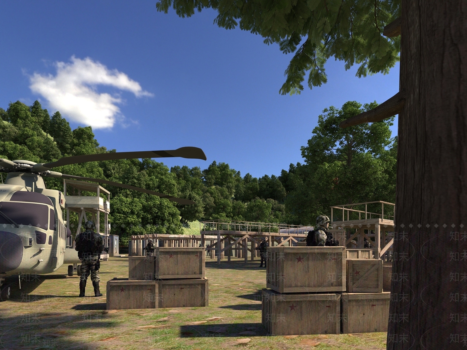 现代游戏场景飞机真人CS3D模型下载【ID:1193233718】