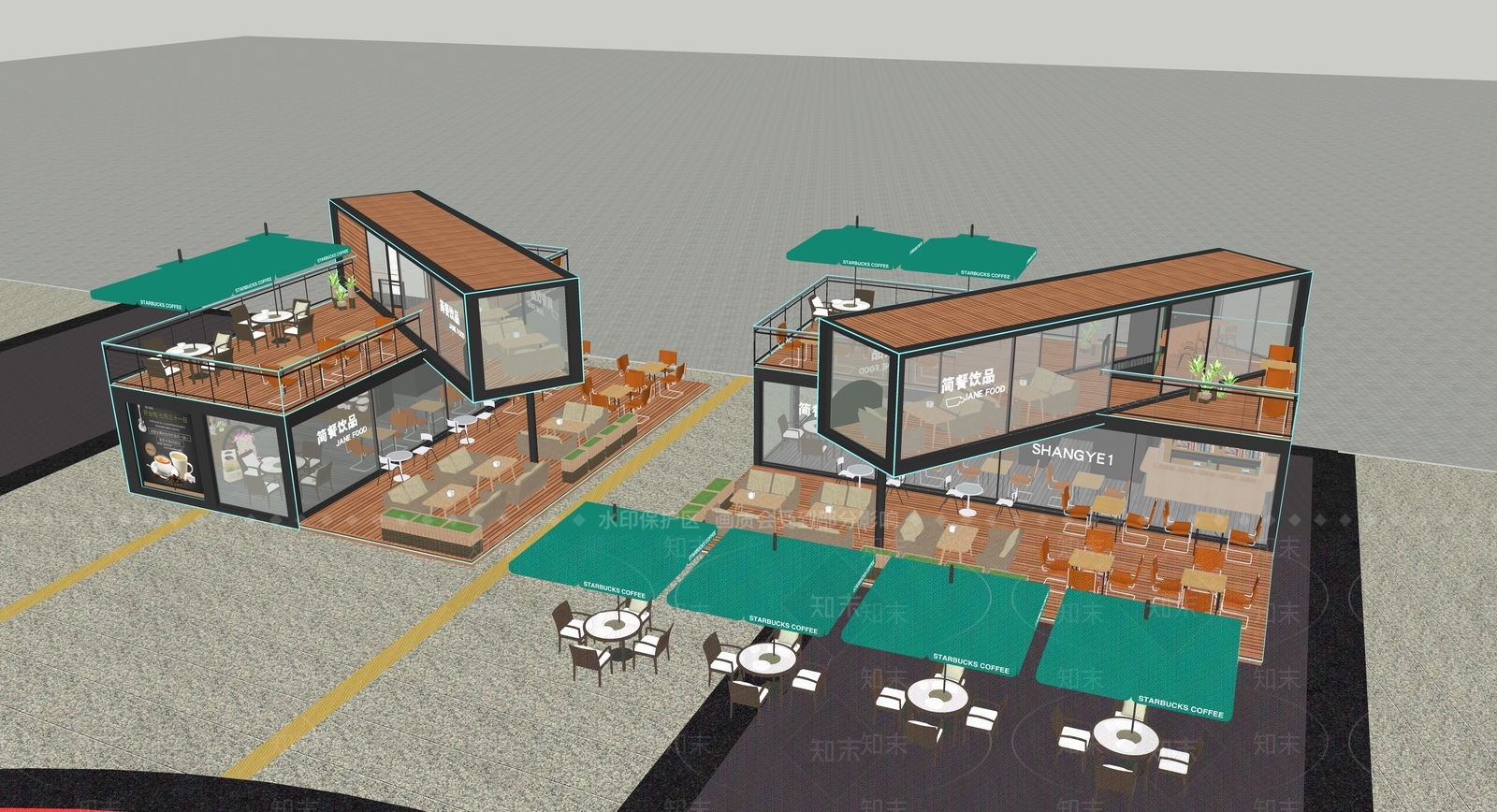 工业餐饮建筑SU模型下载【ID:1193234731】