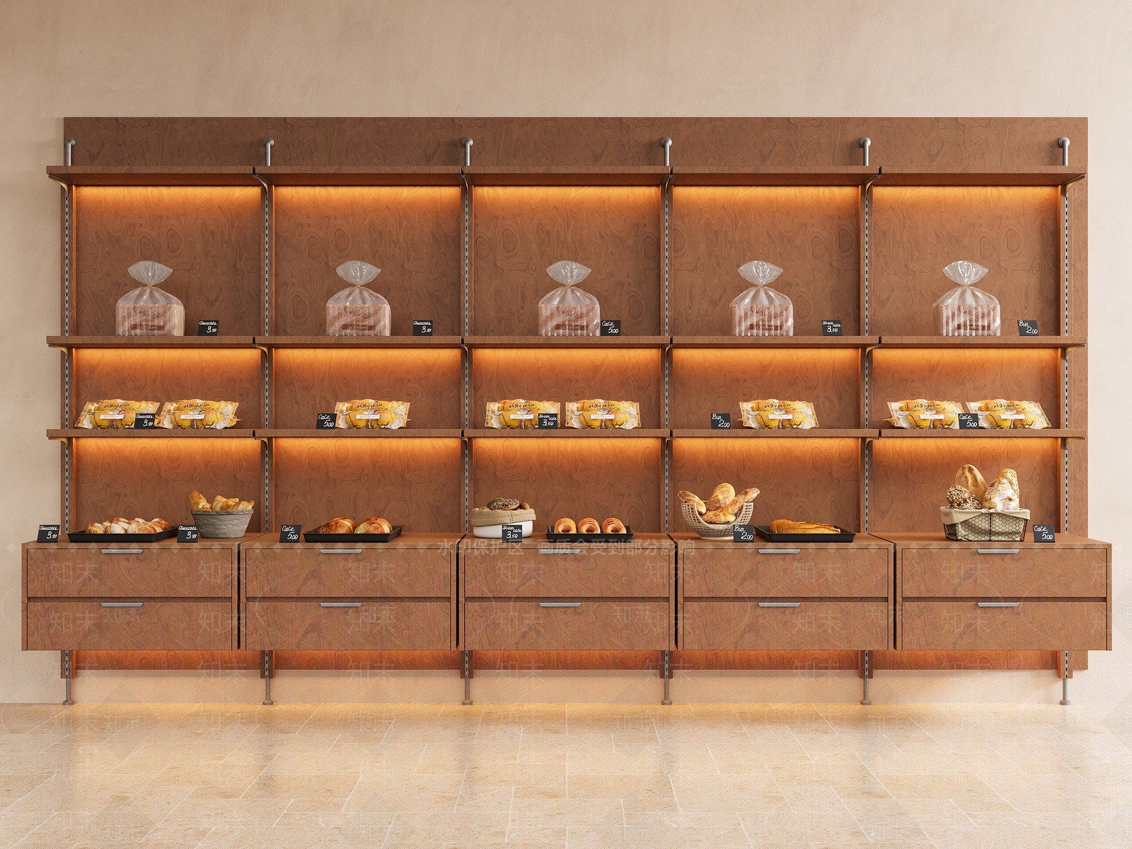 现代甜品面包店SU模型下载【ID:1193237662】