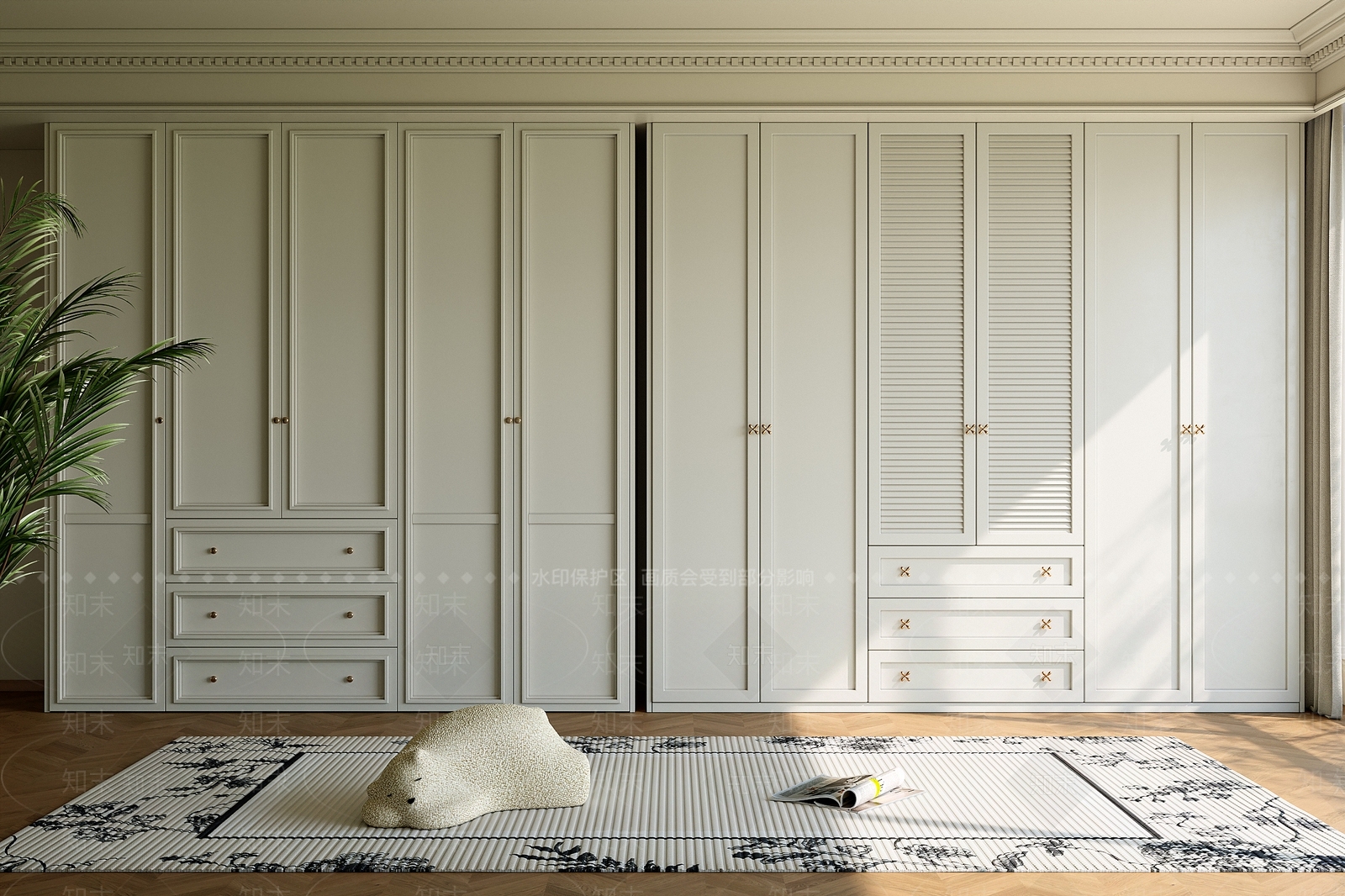 法式衣柜3D模型下载【ID:1193250738】