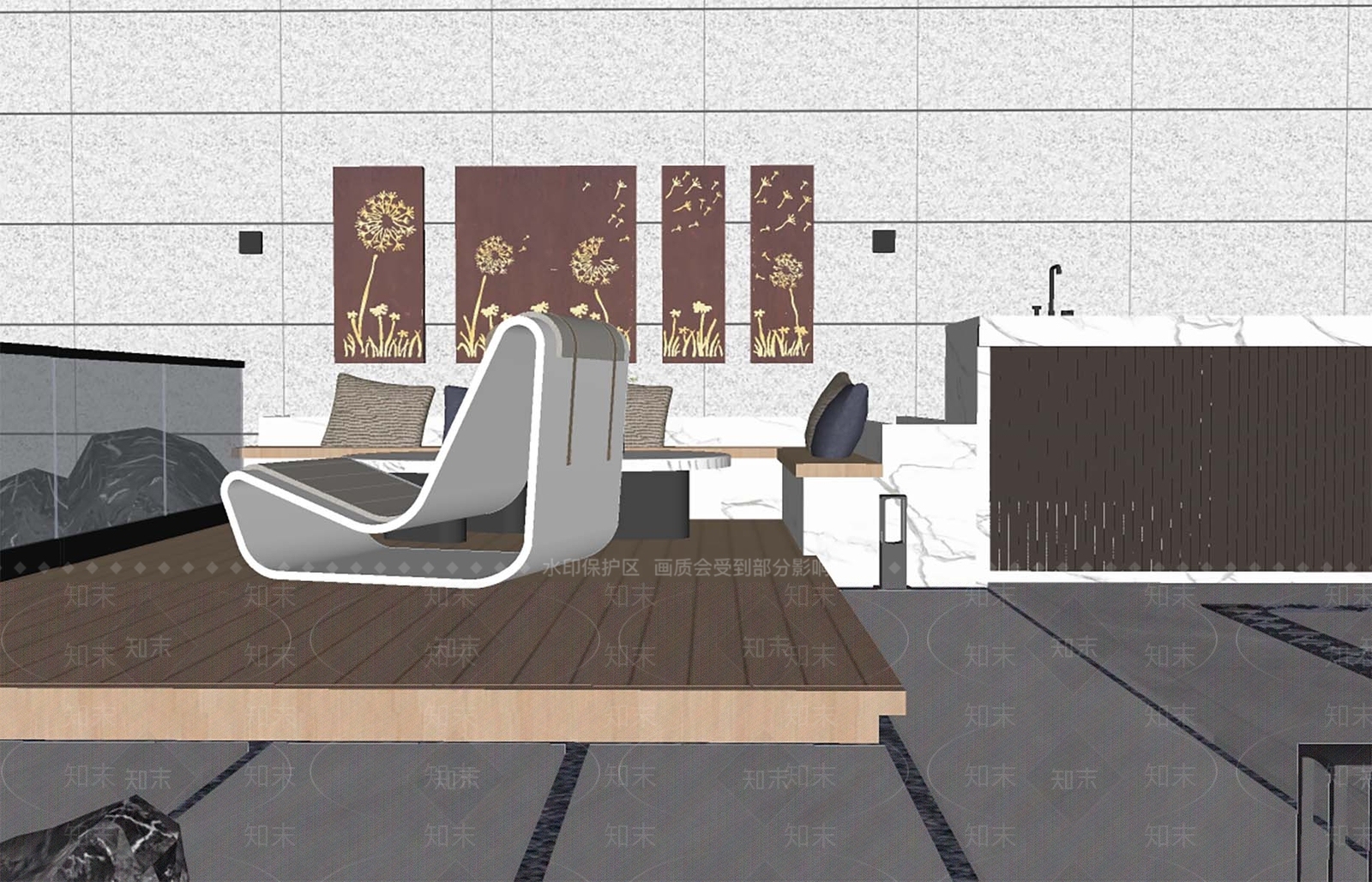 新中式别墅庭院SU模型下载【ID:1193240745】