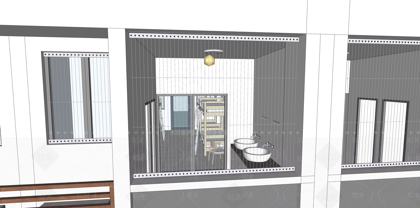 现代学校建筑SU模型下载【ID:1193241438】
