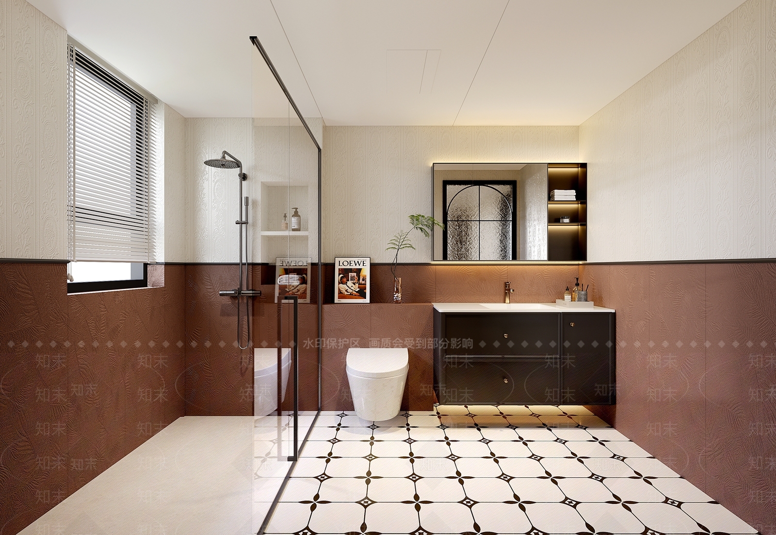 法式美式卫生间3D模型下载【ID:1193242504】