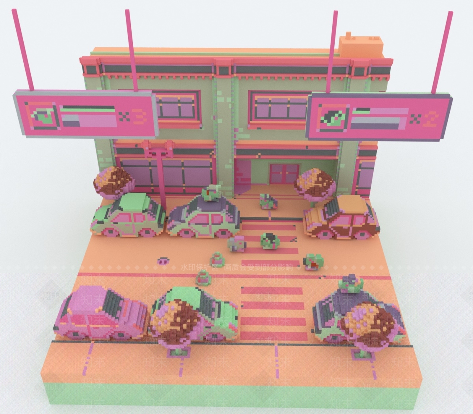 现代艺术风格建筑3D模型下载【ID:1193243652】