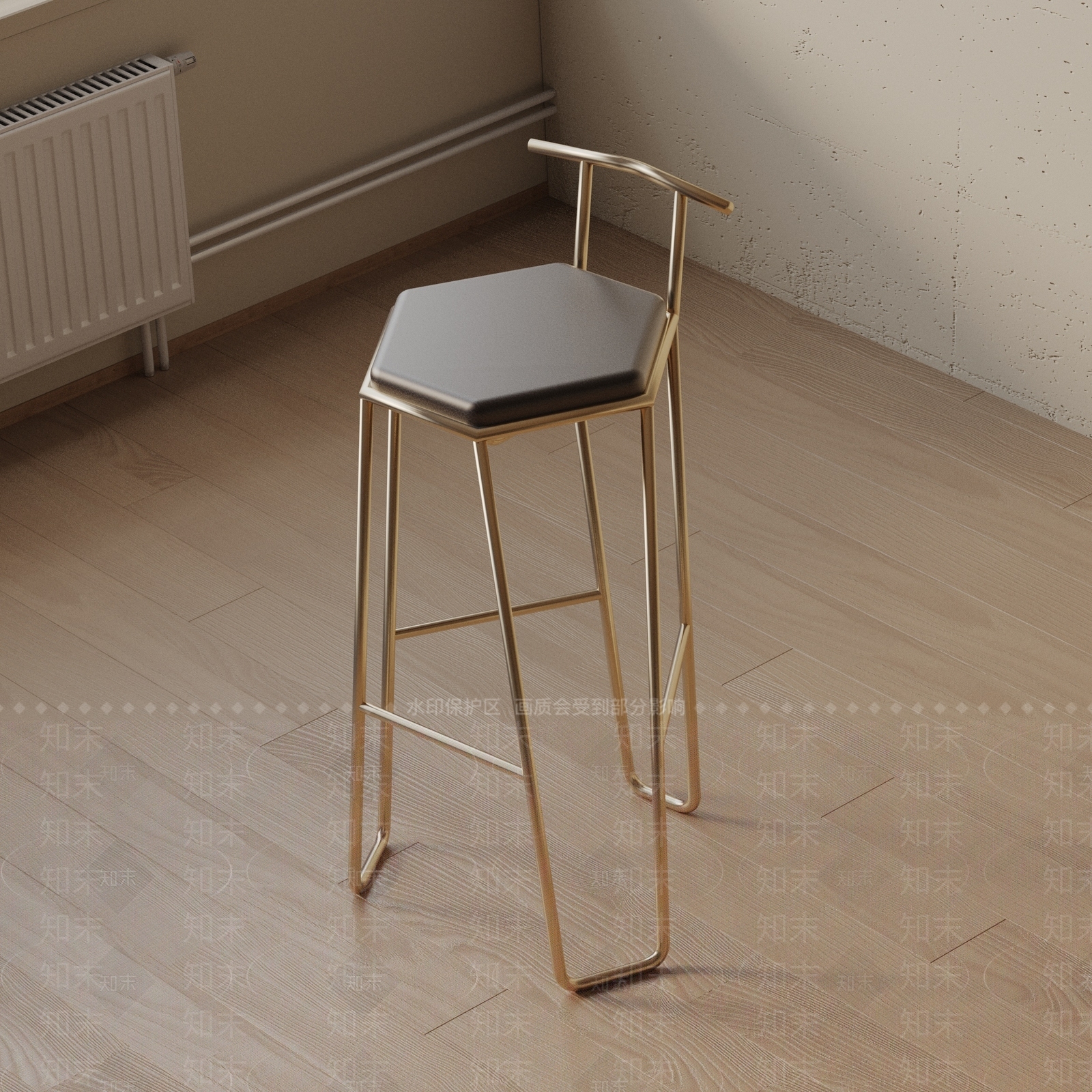 现代吧椅3D模型下载【ID:1193248048】