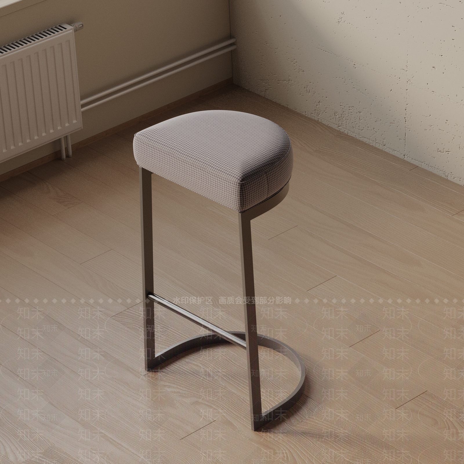 现代吧椅3D模型下载【ID:1193249554】