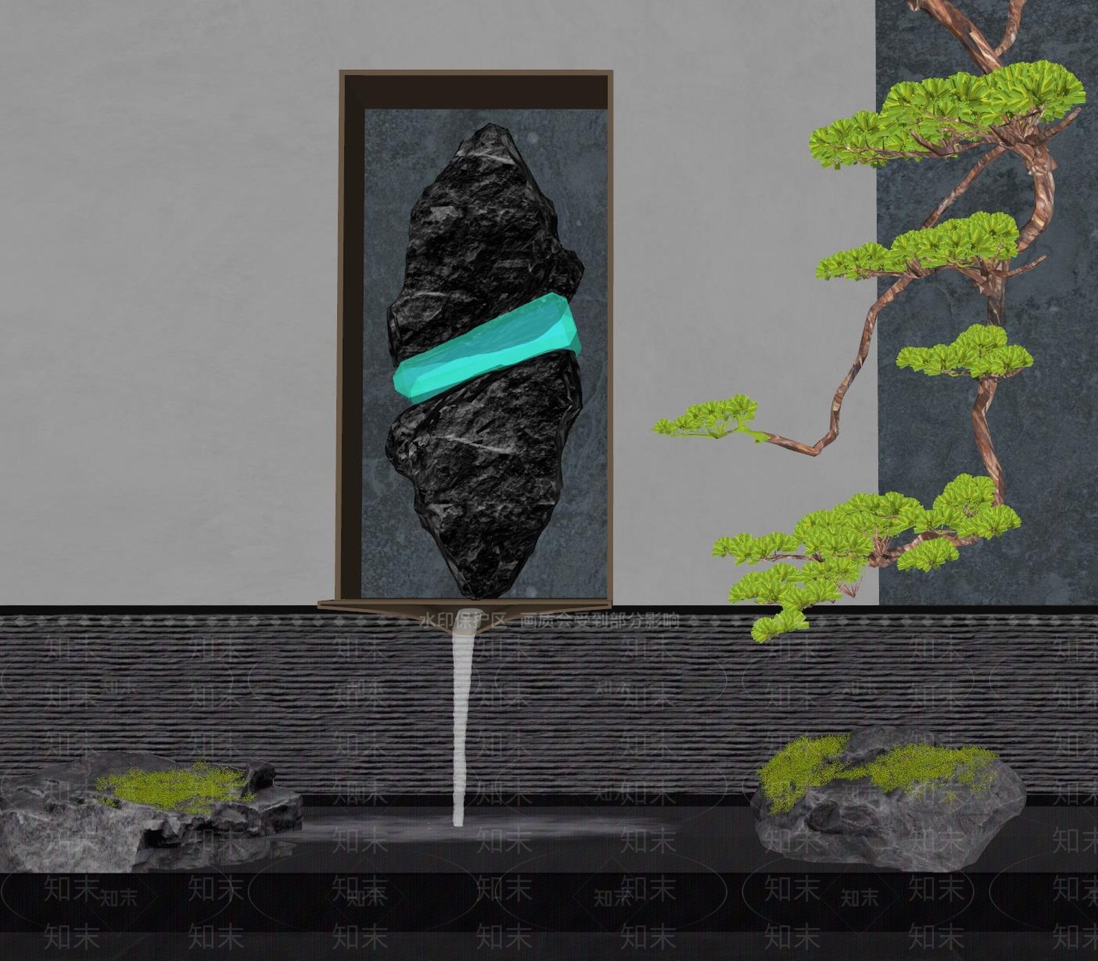 现代水景SU模型下载【ID:1193254860】