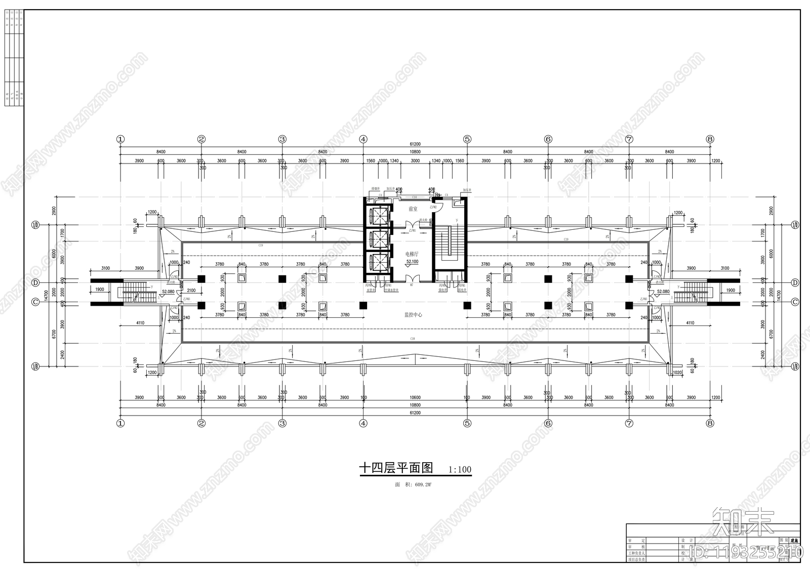 现代办公楼建筑cad施工图下载【ID:1193255210】