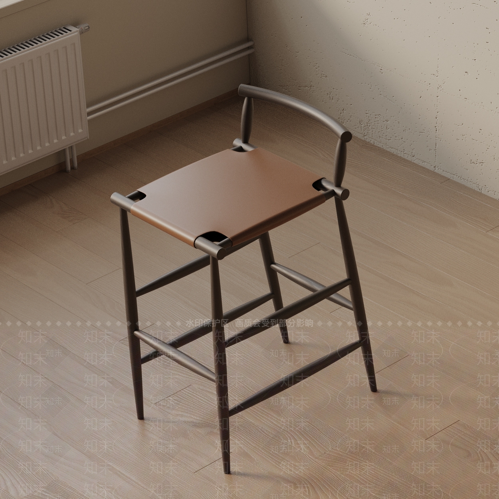 现代吧椅3D模型下载【ID:1193255481】