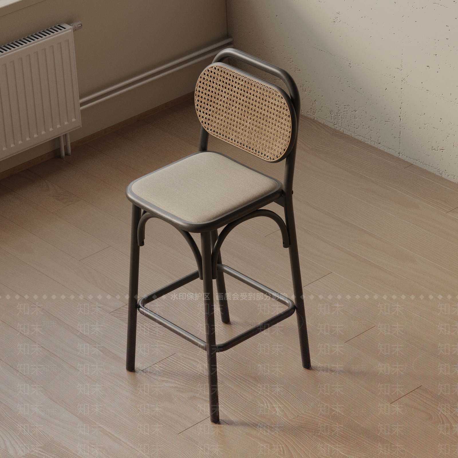现代吧椅3D模型下载【ID:1193255811】