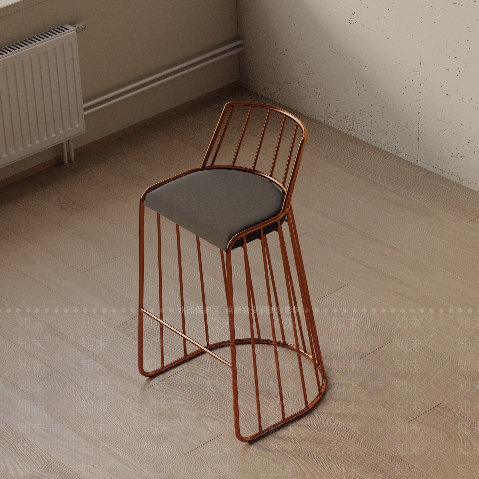 现代吧椅3D模型下载【ID:1193256002】