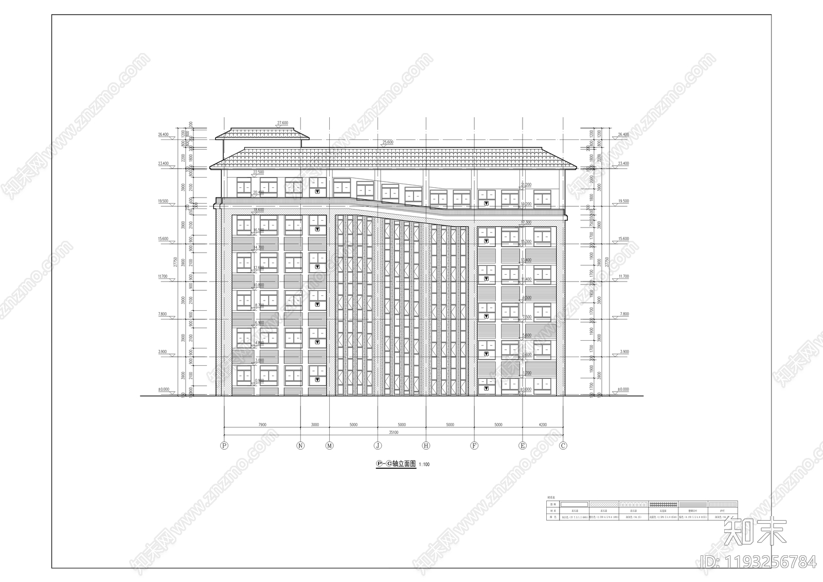 新中式学校建筑cad施工图下载【ID:1193256784】