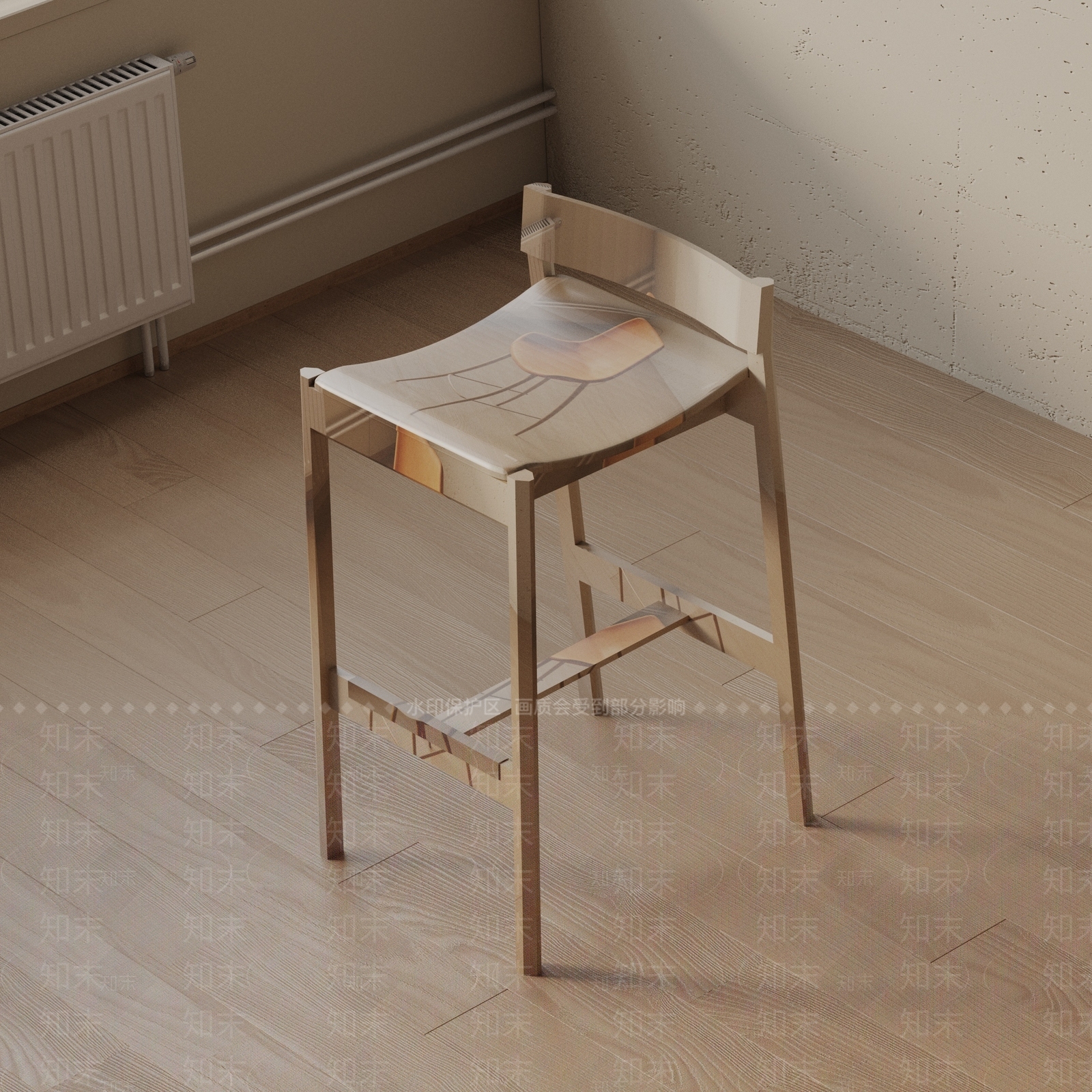 现代吧椅3D模型下载【ID:1193259215】